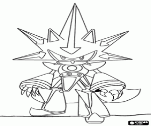 desenho de Um robô de Sonic, Neo Metal Sonic para colorir