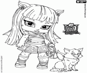 desenho de Rochelle Goyle, Monster High Baby para colorir