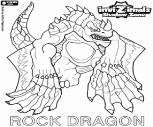 desenho de Rock Dragon, Invizimals A nova dimensão para colorir