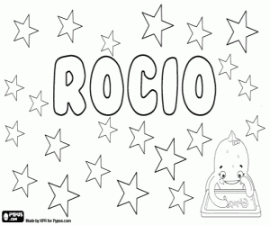 desenho de Rocío, nome espanhol para colorir