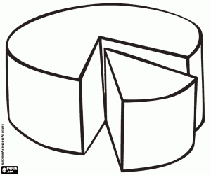 desenho de Uma roda de queijo gruyere para colorir