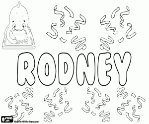 desenho de Rodney, nome inglês para garoto para colorir