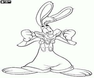 desenho de Roger Rabbit, o coelho protagonista para colorir