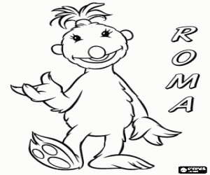 desenho de Roma, um viajante Hoob para colorir