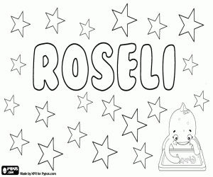 desenho de Roseli, variante de Rosalie para colorir