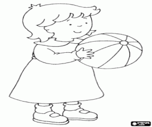 desenho de Rosie, irmã de Caillou para colorir