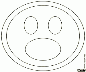 desenho de O rosto atônito do Smiley para colorir