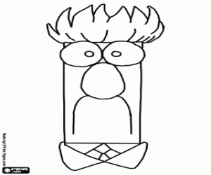 desenho de O rosto de Beaker dos Muppets para colorir