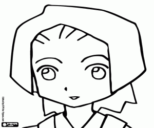 desenho de O rosto de Erika de Medabots para colorir