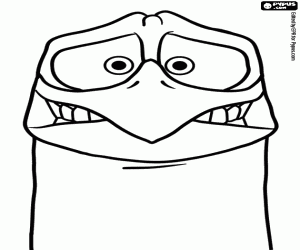 desenho de O rosto de Junior em um problema para colorir