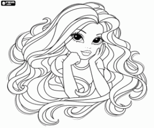 desenho de O rosto de uma Moxie Girlz para colorir