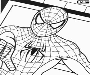 desenho de Rosto de Spiderman para colorir