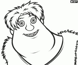 desenho de O rosto de Thunk Croods para colorir