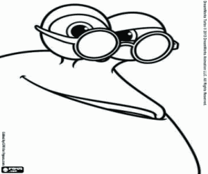 desenho de Rosto do caracol Sombra Branca para colorir