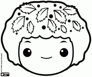 desenho de O rosto do Deus do vinho para colorir