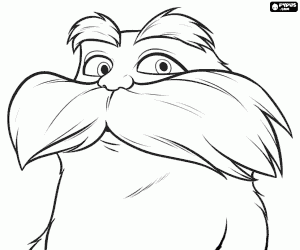 desenho de O rosto do Lorax para colorir