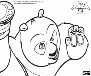 desenho de O rosto do panda Po para colorir