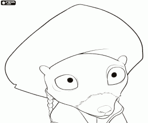 desenho de O rosto do rato Priscilla para colorir