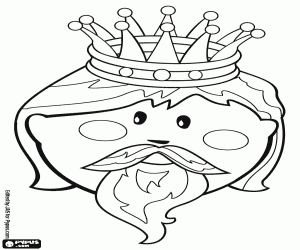 desenho de O rosto do rei Gaspar para colorir