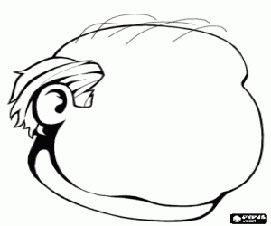 desenho de Rosto em branco dum homem careca para colorir