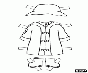 desenho de Roupa de chuva para Caillou para colorir