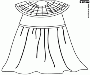 desenho de Roupas para a mulher no antigo Egito para colorir
