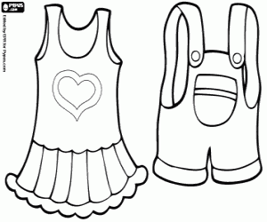 desenho de Roupas de bebê para colorir