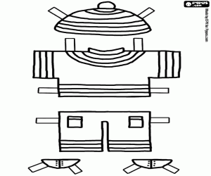 desenho de Roupas de inverno para o jogo de vestir para colorir