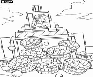 desenho de Rubble em uma situação difícil para colorir