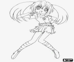 desenho de Runo, um personagem de Bakugan para colorir
