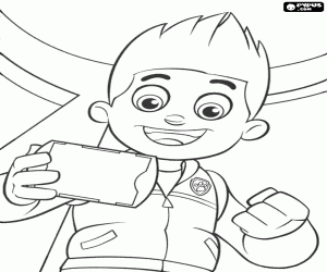 desenho de Ryder, o garoto de Paw Patrol para colorir