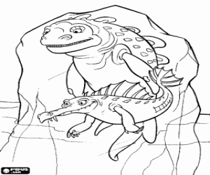 desenho de Répteis perigosos da Ice Age para colorir