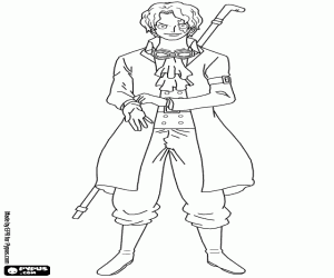 desenho de Sabo, personagem de One Piece para colorir