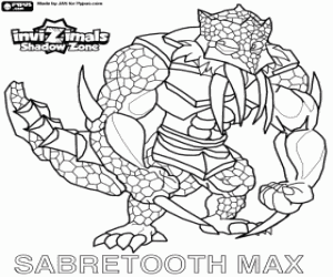 desenho de Sabretooth Max, Invizimals Nova dimensão para colorir