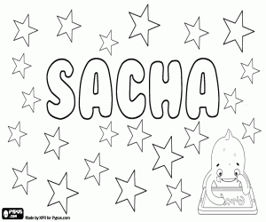 desenho de Sacha, variante de Sasha para colorir