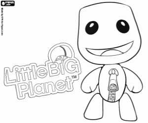 desenho de Sackboy, personagem de LittleBigPlanet para colorir