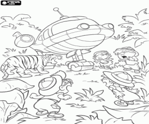 desenho de Safari Africano dos Mini Einsteins para colorir