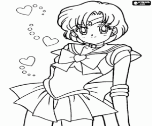 desenho de Sailor Mercúrio para colorir