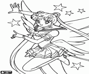 desenho de Sailor Moon é Serena Tsukino para colorir