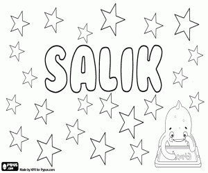 desenho de Salik, nome para menino para colorir