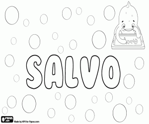 desenho de Salvo, variante de Salvio para colorir