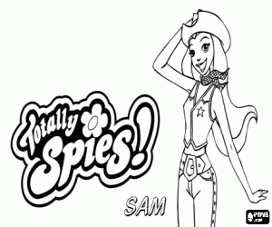 desenho de Samantha de Totally Spies para colorir