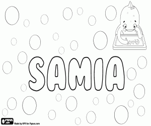 desenho de Samia, variante de Samya para colorir