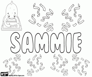 desenho de Sammie, variante do Sammy para colorir