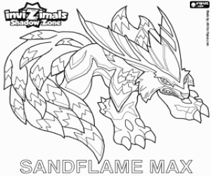 desenho de Sandflame Max, Invizimals A nova dimensão para colorir