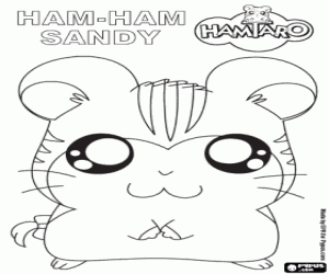 desenho de Sandy, a Ham-Ham de Hillary para colorir