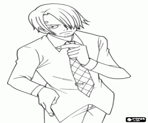 desenho de Sanji, o cozinheiro de One Piece para colorir
