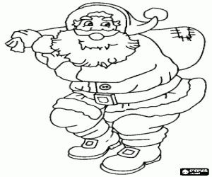 desenho de Santa Claus é muito silencioso para colorir