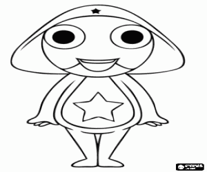 desenho de Sargento Keroro, personagem do mangá para colorir