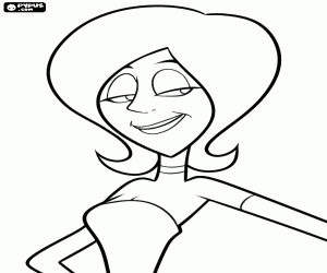 desenho de Scarlet Overkill, uma supervilão para colorir